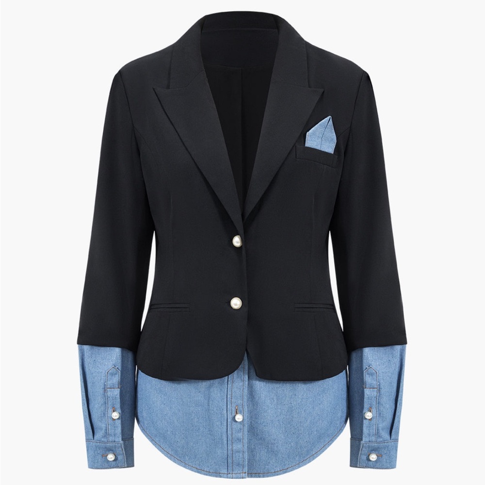 Black and Blue Women's Blazer